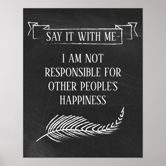 Chalkboard, inspirierendes Zitat Poster (Vorne)