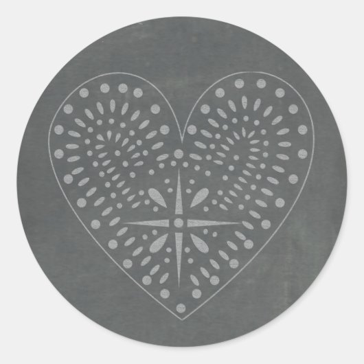 Chalkboard Inspiriert Heart Sticker (Vorderseite)