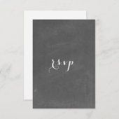 Chalkboard Inspiriert Hochzeitsrampe RSVP Karte (Vorne/Hinten)