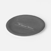 Chalkboard Inspiriert Pappteller (Schrägansicht)