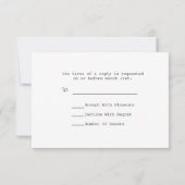 Chalkboard Inspirierte Rose Hochzeit RSVP Karte (Rückseite)