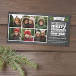 Chalkboard Instagram 6 FotoCollage Feiertagskarte<br><div class="desc">Ein trendiger und skurriler Weihnachtsgruß mit einer Bildkollektion von 6 Fotos.</div>