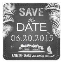 Chalkboard Island Zielmarke Save the Date