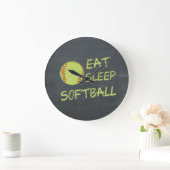 Chalkboard isst Schlafsoft Große Wanduhr (Zuhause)