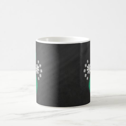Chalkboard Jade Awareness Ribbon Kaffeetasse (Mittel)