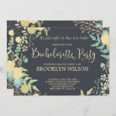 Chalkboard Junggeselinnen-Abschied Einladungen Kra (Vorne/Hinten)