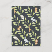 Chalkboard Jungle Animal Baby Dusche Windeln Raffe Begleitkarte (Rückseite)