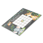 Chalkboard Jungle Baby Shooter Bingo Game Notepad Notizblock (angewinkelt)