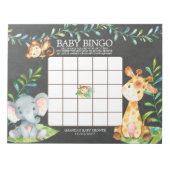 Chalkboard Jungle Baby Shooter Bingo Game Notepad Notizblock (Vorderseite)