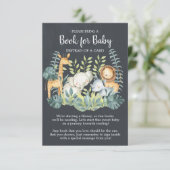 Chalkboard Jungle Baby Shower Book for Baby Card Begleitkarte (Stehend Vorderseite)