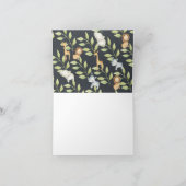 Chalkboard Jungle Babydusche Vielen Dank Dankeskarte (Innenseite)