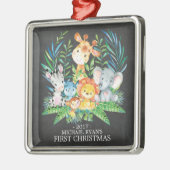 Chalkboard Jungle Baby's First Christmas Ornament (Links)