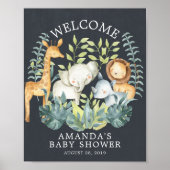 Chalkboard Jungle Welcome Baby Duster Poster (Vorne)