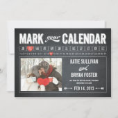 Chalkboard-Kalender-Foto Speichern Sie die Datumsk Save The Date (Vorderseite)