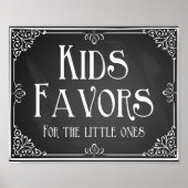 Chalkboard Kids Sweep Gusto Print Poster (Vorne)