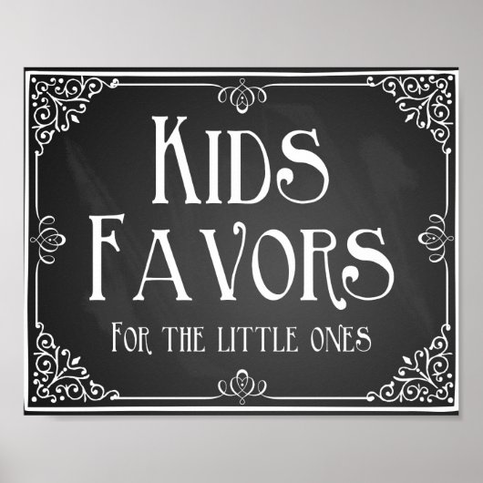 Chalkboard Kids Sweep Gusto Print Poster (Vorne)