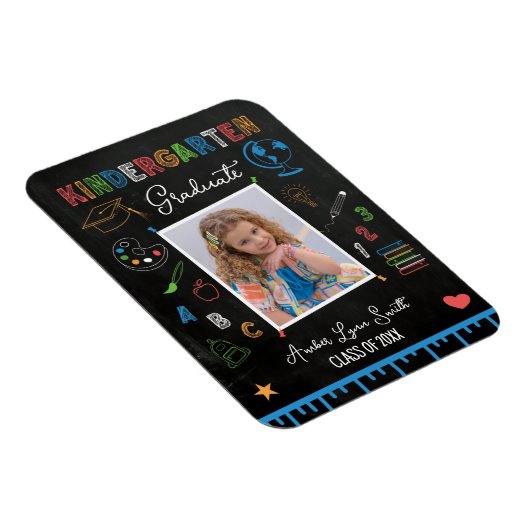 Chalkboard Kindergarten Abschluss Magnet (Rechte Seite)