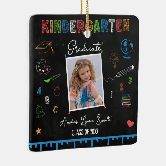 Chalkboard Kindergarten Abschluss Ornament (Rechts)