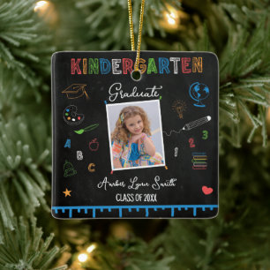 Chalkboard Kindergarten Abschluss Ornament