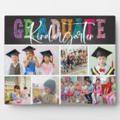 Chalkboard Kindergarten Graduate Foto Collage Fotoplatte (Vorderseite)