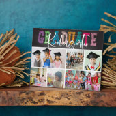 Chalkboard Kindergarten Graduate Foto Collage Fotoplatte (Seite)