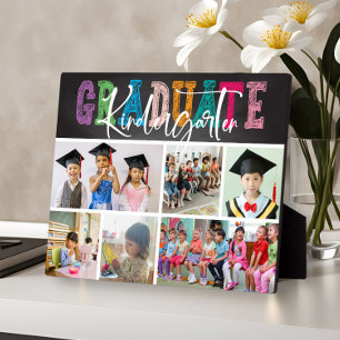 Chalkboard Kindergarten Graduate Foto Collage Fotoplatte