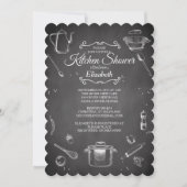 Chalkboard Kitchen Bridal Dusche Einladung (Vorderseite)