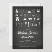 Chalkboard Kitchen Bridal Dusche Einladung (Vorderseite)