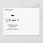 Chalkboard-Klasse 2025 Foto Collage Abschluss Einladungspostkarte (Rückseite)