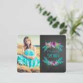 Chalkboard-Klasse des Abschlusses 2015 Einladung (Stehend Vorderseite)