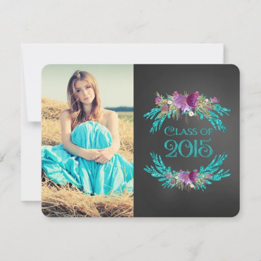 Chalkboard-Klasse des Abschlusses 2015 Einladung (Vorderseite)