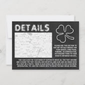 Chalkboard Kleeblatt, St Patrick's Day Detail Card Einladung (Vorderseite)