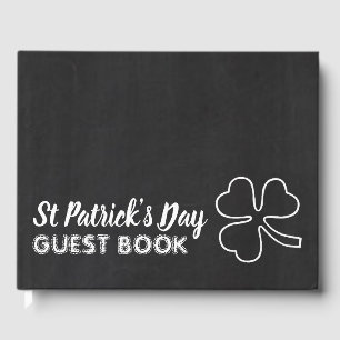 Chalkboard-Kleeblatt, St Patrick's Day Gästebuch