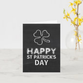 Chalkboard-Kleeblatt, St Patrick's Day Karte (Gelbe Blume)