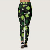 Chalkboard Kleeblatt St. Patrick's Day Leggings (Rückseite)