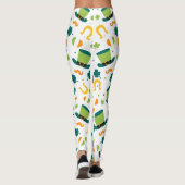 Chalkboard Kleeblatt St. Patrick's Day Leggings (Rückseite)
