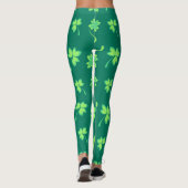 Chalkboard Kleeblatt St. Patrick's Day Leggings (Rückseite)
