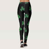Chalkboard Kleeblatt St. Patrick's Day Leggings (Rückseite)