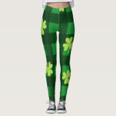 Chalkboard Kleeblatt St. Patrick's Day Leggings (Vorderseite)