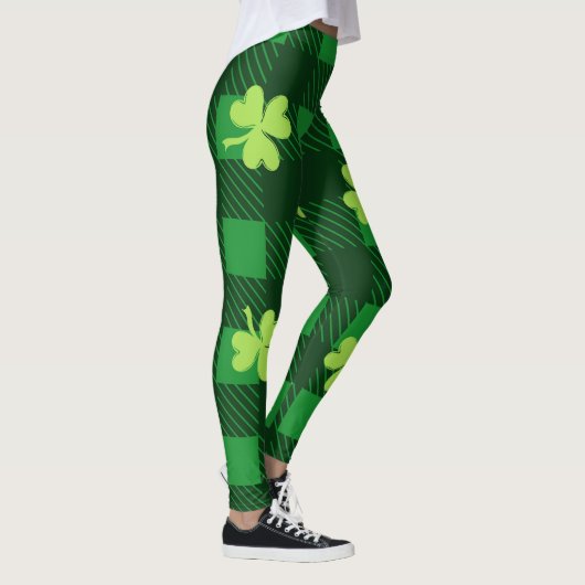 Chalkboard Kleeblatt St. Patrick's Day Leggings (Rechts)