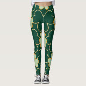 Chalkboard Kleeblatt St. Patrick's Day Leggings (Vorderseite)