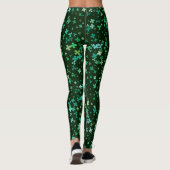 Chalkboard Kleeblatt St. Patrick's Day Leggings (Rückseite)
