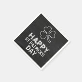 Chalkboard-Kleeblatt, St Patrick's Day Party Serviette (Ecke)