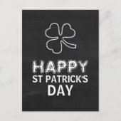 Chalkboard-Kleeblatt, St Patrick's Day Postkarte (Vorderseite)