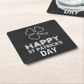 Chalkboard-Kleeblatt, St Patrick's Day Rechteckiger Pappuntersetzer (angewinkelt)