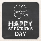 Chalkboard-Kleeblatt, St Patrick's Day Rechteckiger Pappuntersetzer (Vorderseite)