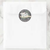 Chalkboard Koala Bear Triplets Baby Dusche Gefalle Runder Aufkleber (Tasche)