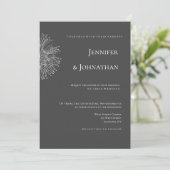 Chalkboard Kronleuchter Moderne Hochzeit Einladung (Stehend Vorderseite)