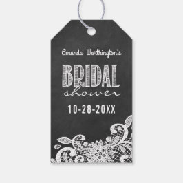 Chalkboard Lace Brautparty Gefallen Geschenktasten Geschenkanhänger