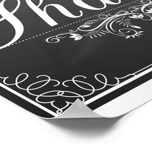 Chalkboard Lassen Sie sich von unserer Liebe nicht Poster (Ecke)